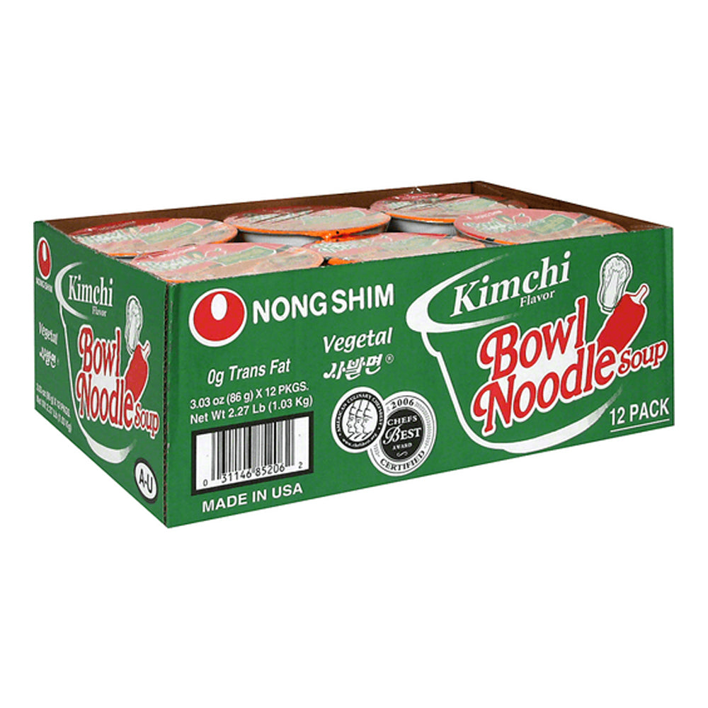 Nongshim Bowl Noodle Soup Kimchi 86g x 12