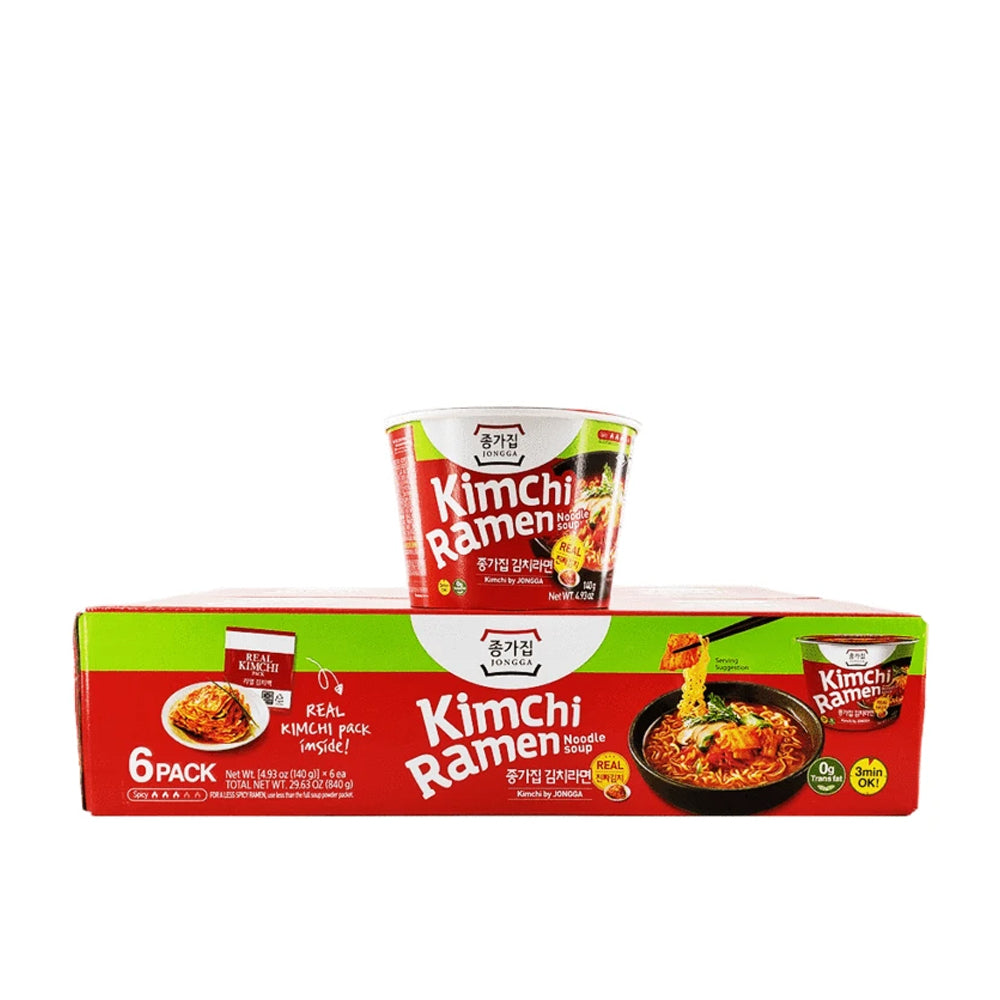 Jongga Kimchi Ramen Big Bowl 140g X 6