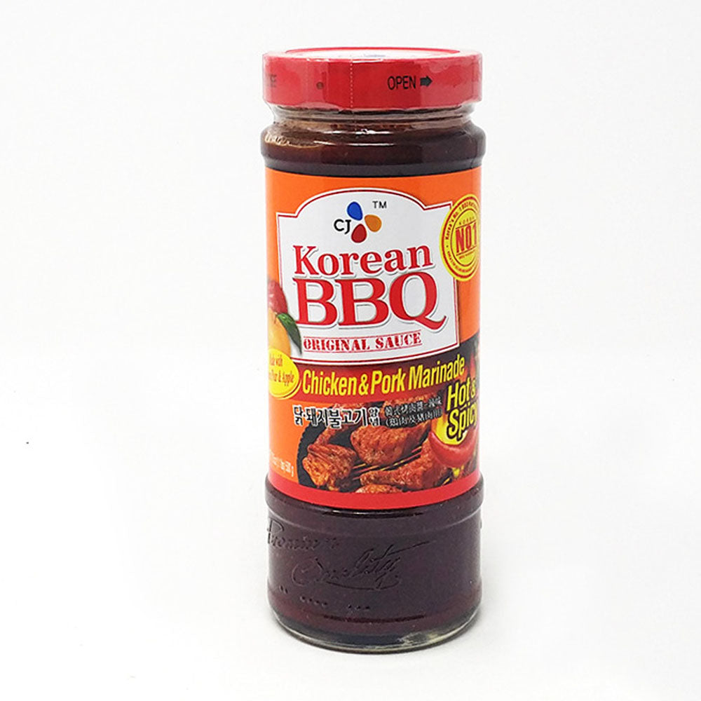 CJ Korean BBQ Sauce Chicken & Pork Marinade Hot & Spicy 500g