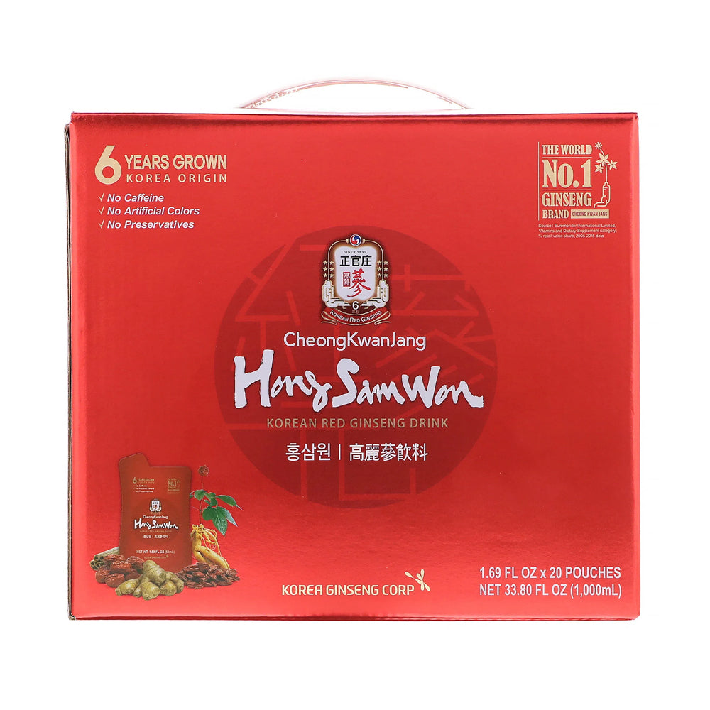 CheongKwanJang Hong Sam Won Korean Red Ginseng Drink 50ml X 20