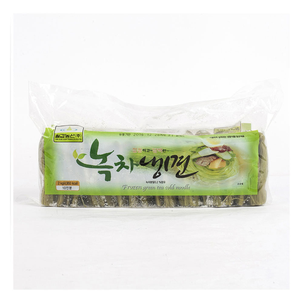 Chil Kab Farm Frozen Green Tea Cold Noodles 2kg